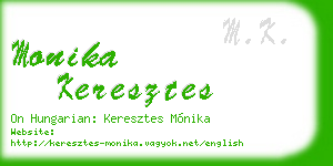 monika keresztes business card